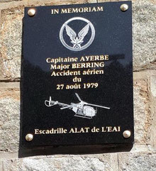 plaque en memoire du capitaine ayerbe et du major berring a olette evol le 2 octobre 2021 aaalat languedoc roussillon