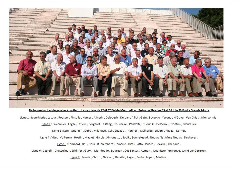 Photo de groupe des anciens de l'EALAT EAI